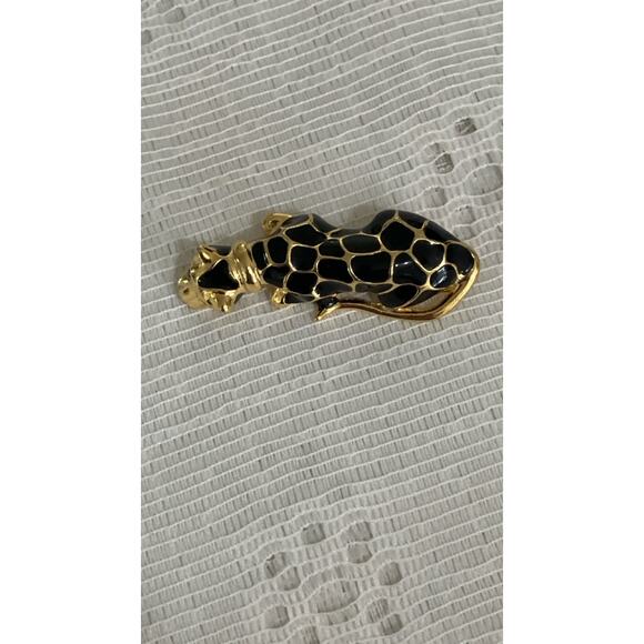 VTG Gale Hayman Enameled Leopard Brooch - Picture 1 of 6